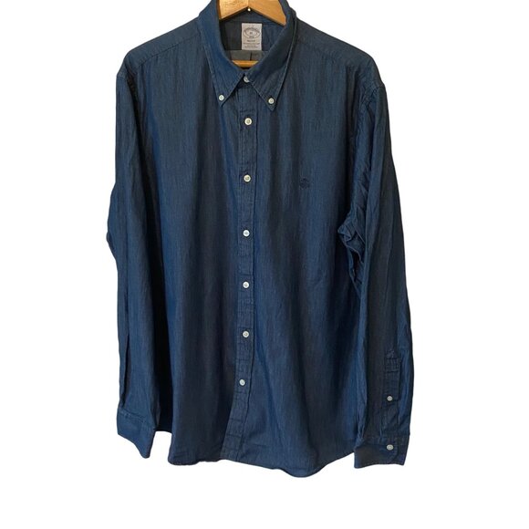 Brooks Brothers Other - Men’s Vintage Brooks Brothers Regent Blue Button Down Shirt 100% Cotton Size XL